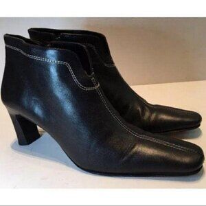 Cavallini Boots Black Italian Leather Ankle Bootie